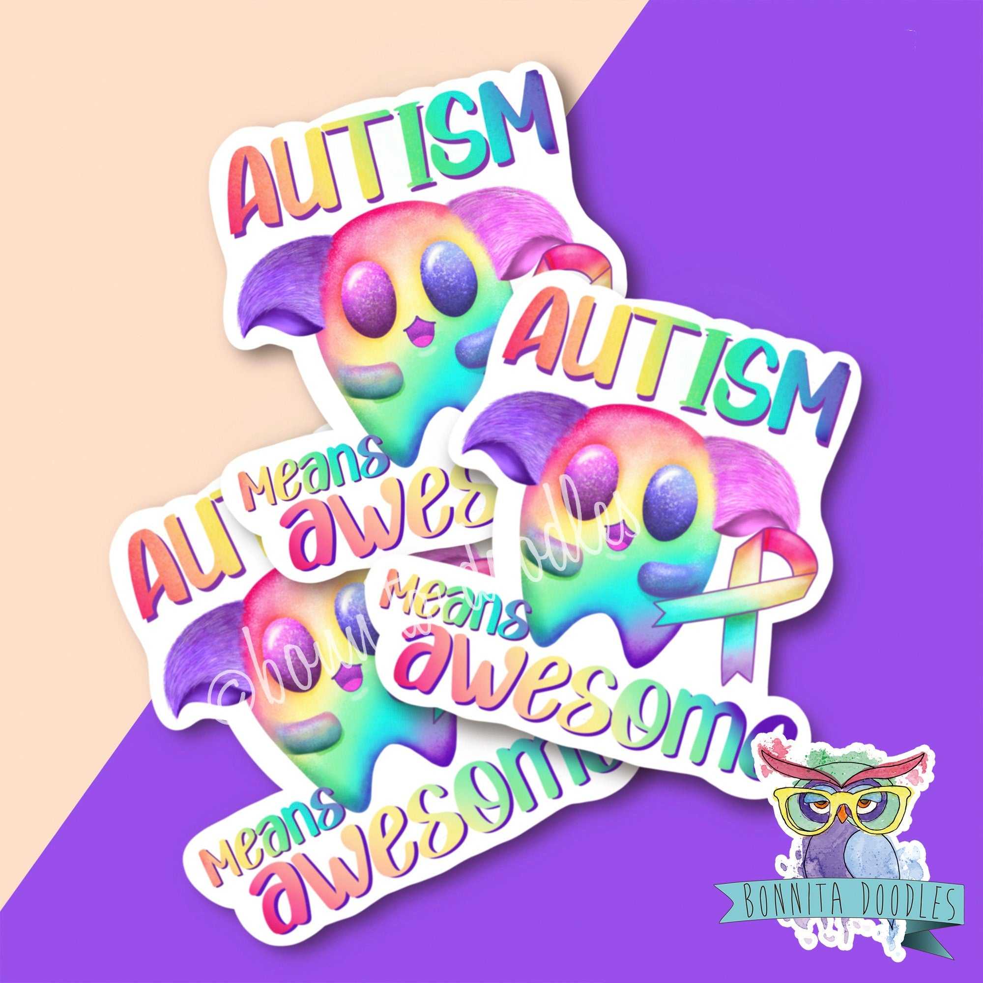 Autism is Awesome - Rainbow fleeting Sticker