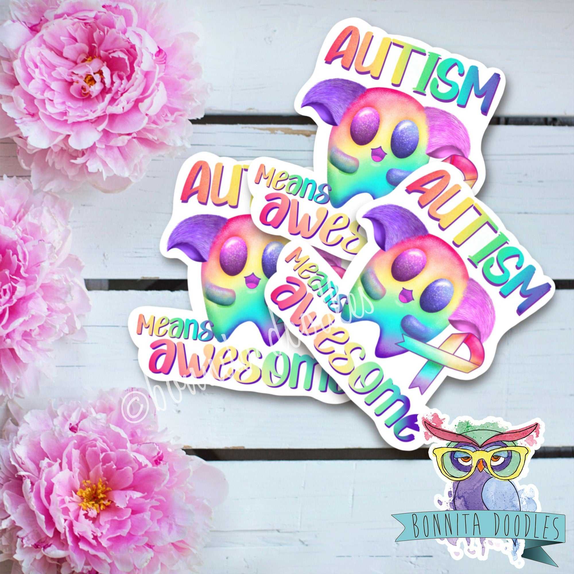 Autism is Awesome - Rainbow fleeting Sticker
