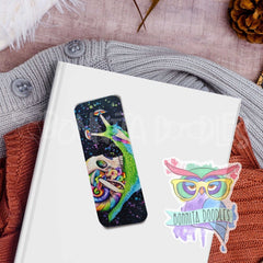 Skully snail rainbow snail laminated bookmark
