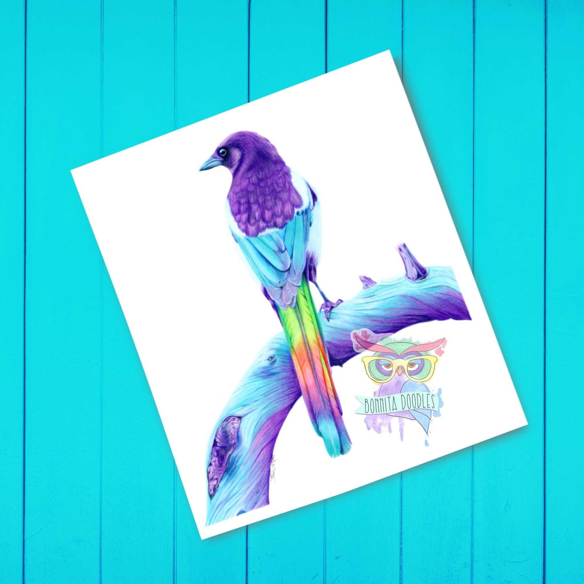 Magpie - Sapphire Series. Home art print