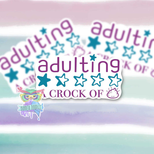 Adulting sweary matt premium sticker