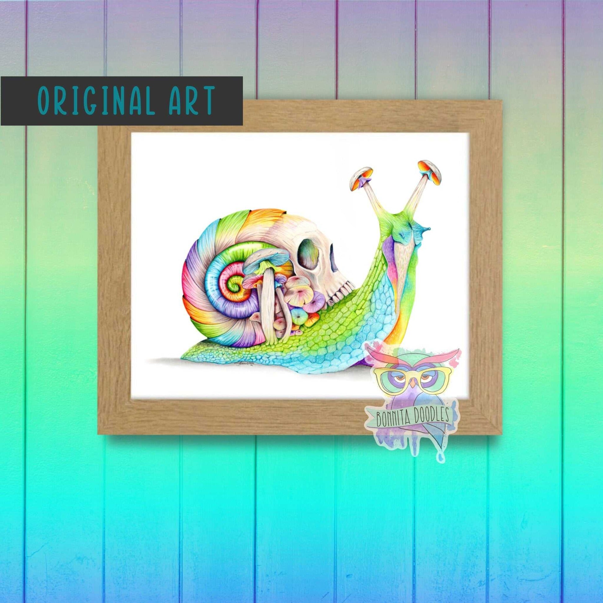 Opal Aura - Shroom Snail - Original drawing