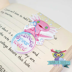 Axolotl newt magnetic bookmark