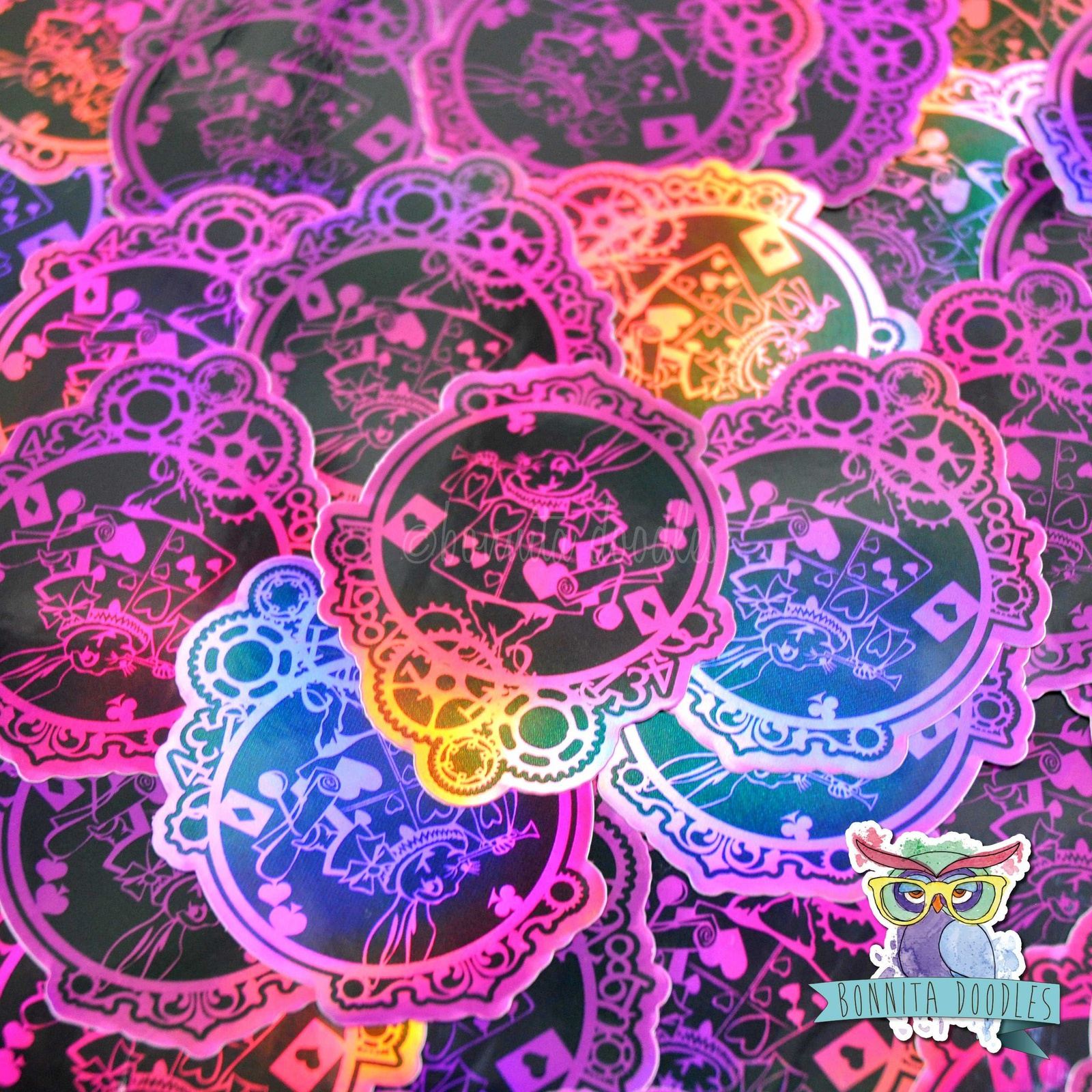 White Rabbit Holographic sticker