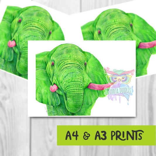 Elephant - Peridot Series. Home art print