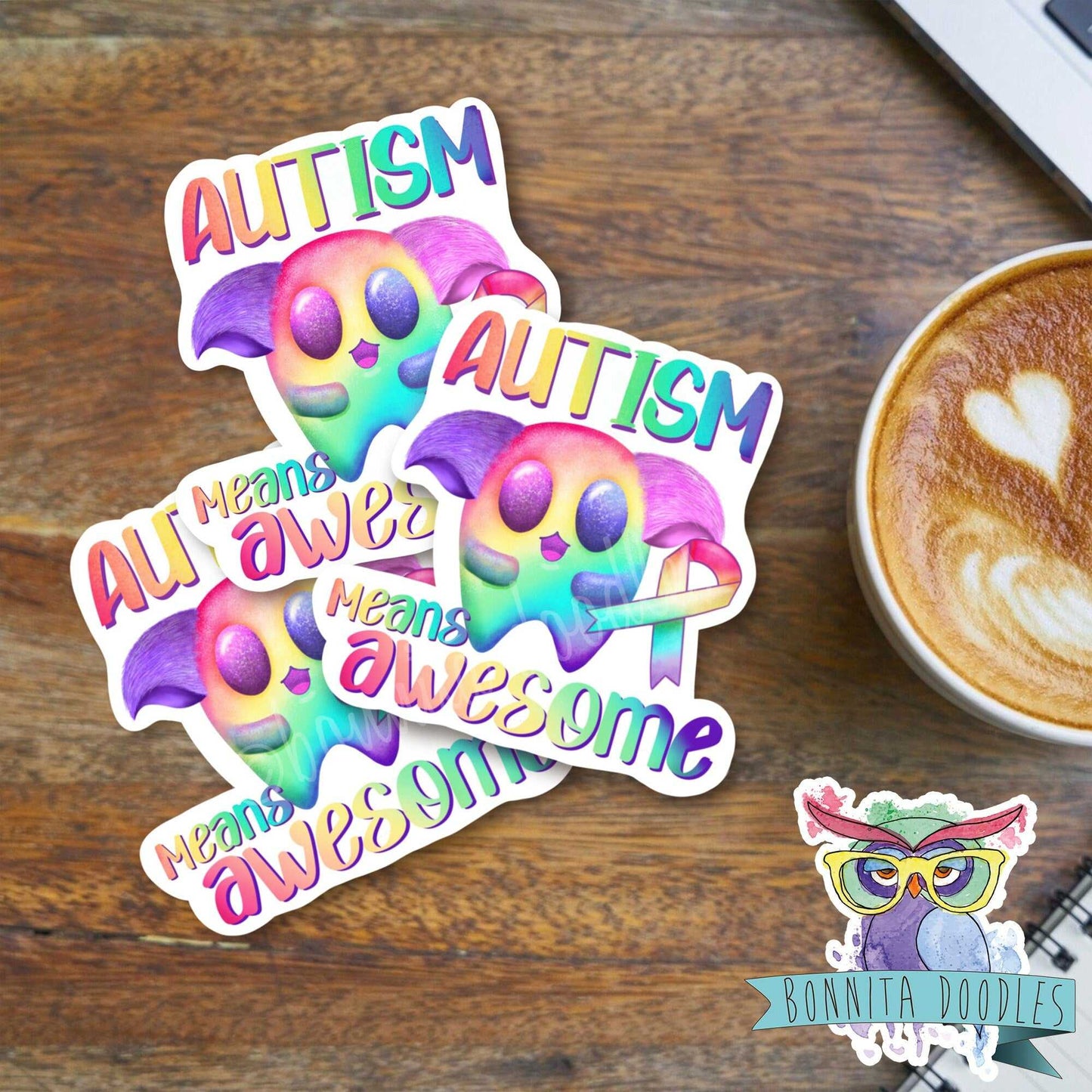 Autism is Awesome - Rainbow fleeting Sticker