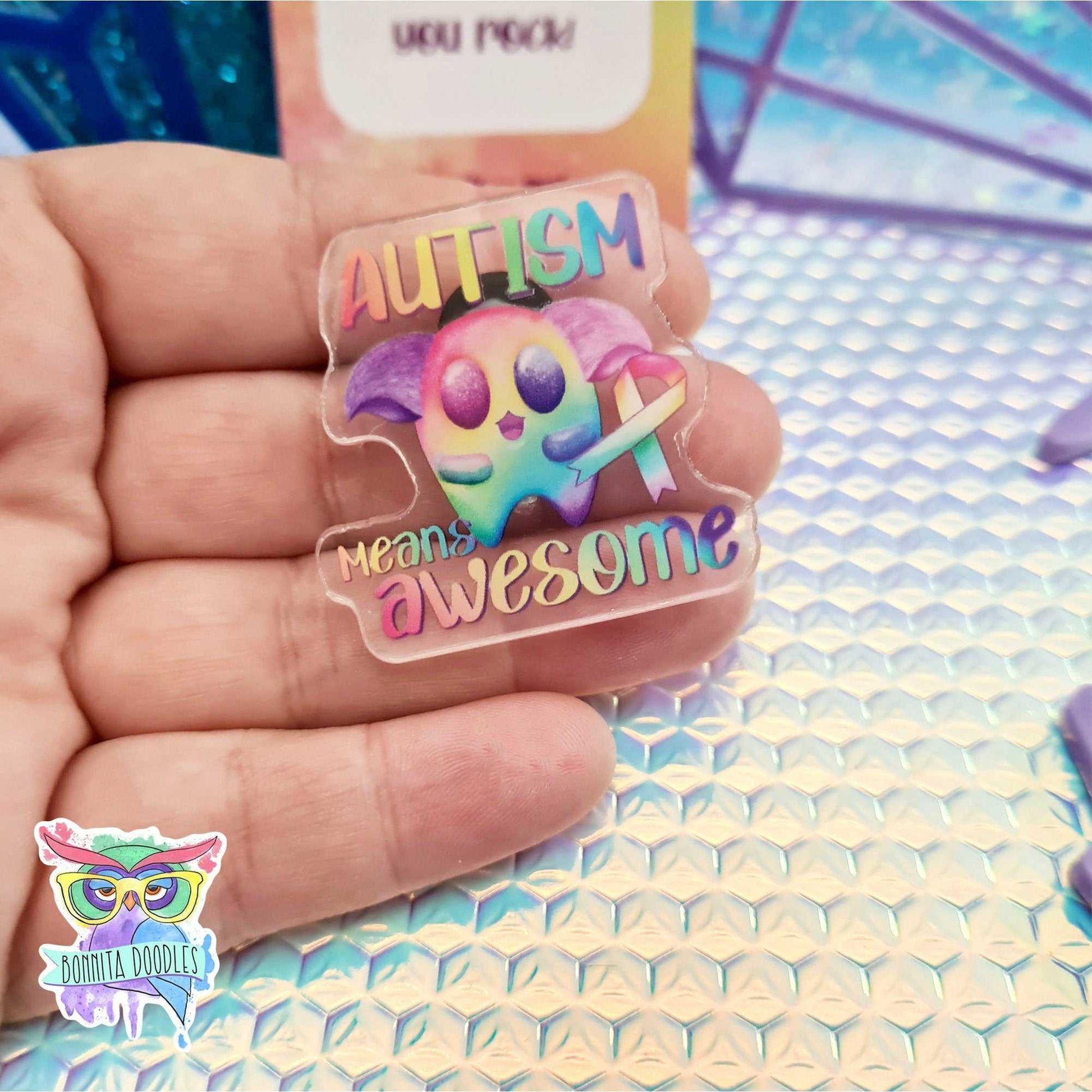 Autism awareness, alert pin badge