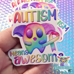 Autism is Awesome - Rainbow fleeting Sticker