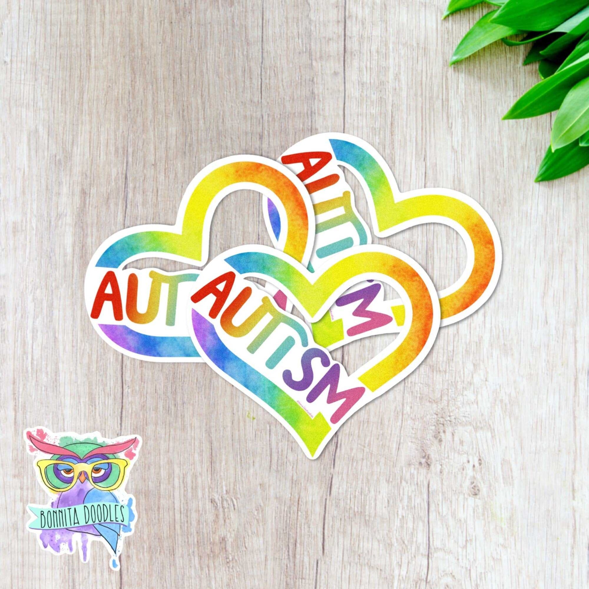 Autism heart sticker