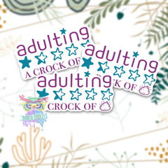 Adulting sweary matt premium sticker