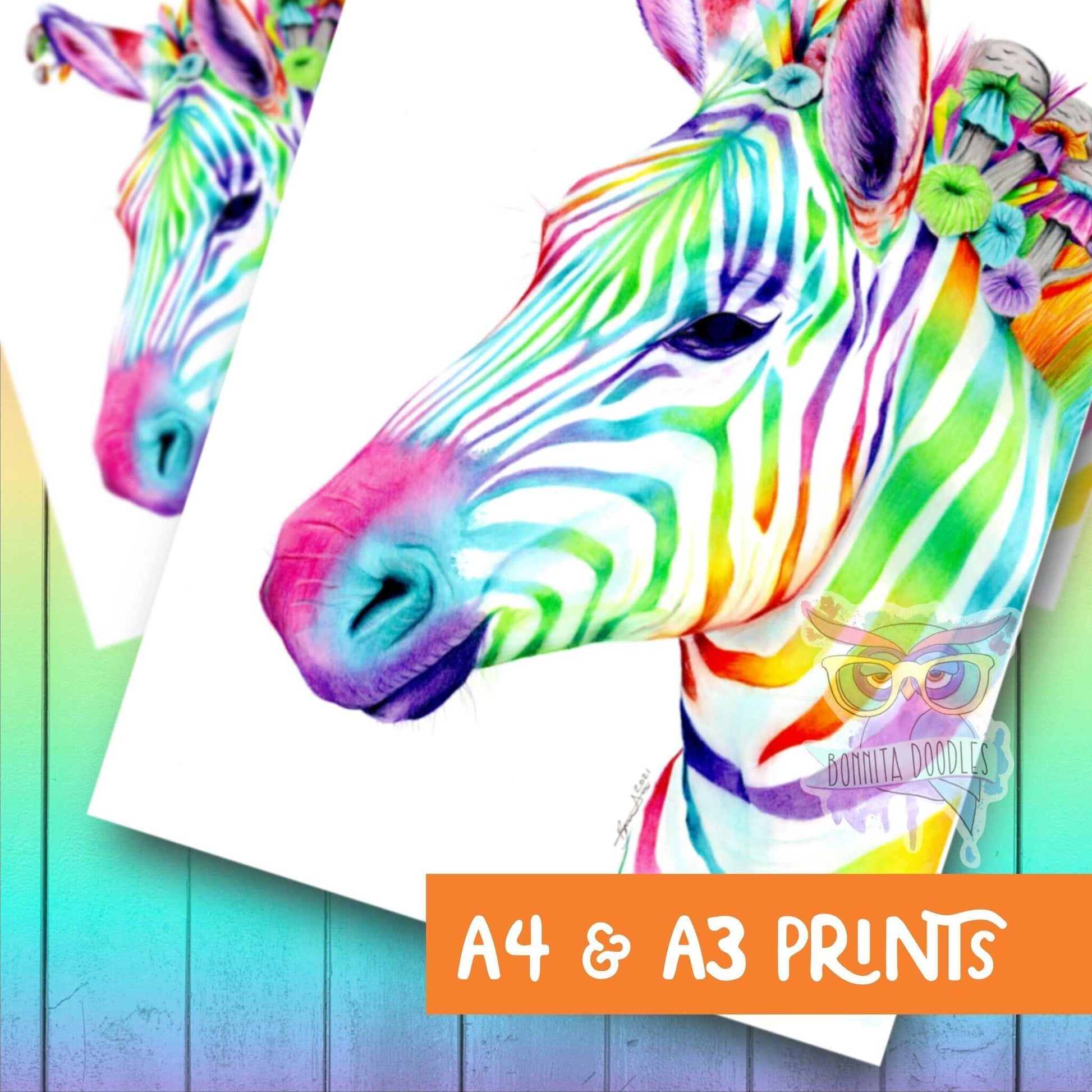 Opal Zebra print - rainbow