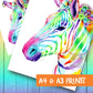 Opal Zebra print - rainbow