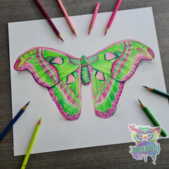 Atlas Moth - Peridot Series. Home decor art print