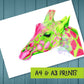 Peridot giraffe print. Home art print