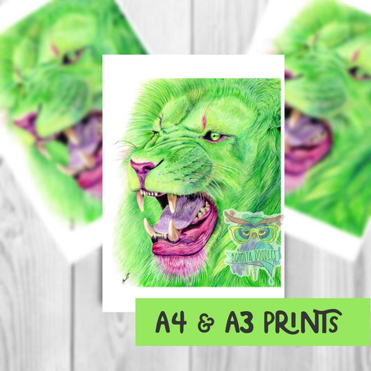 Lion - Peridot Series. Home art print