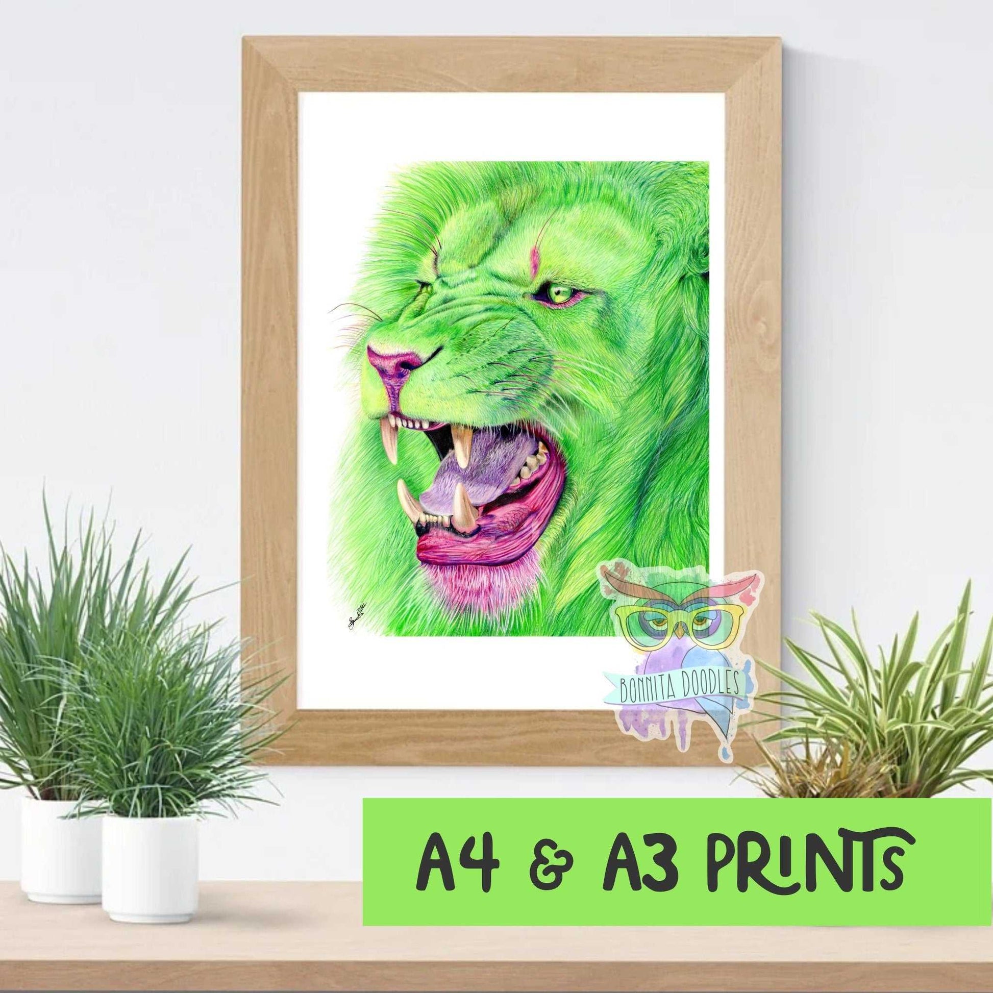 Lion - Peridot Series. Home art print