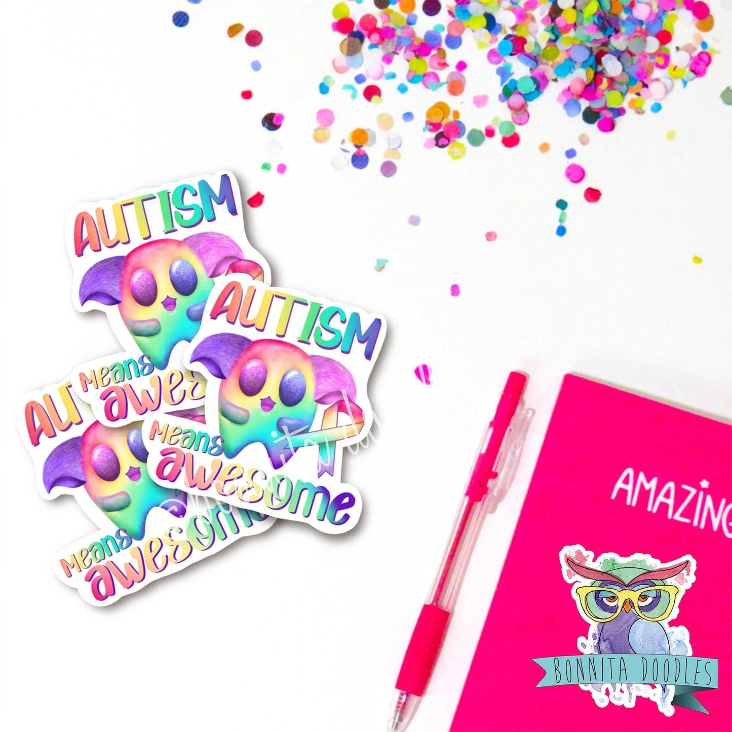 Autism is Awesome - Rainbow fleeting Sticker
