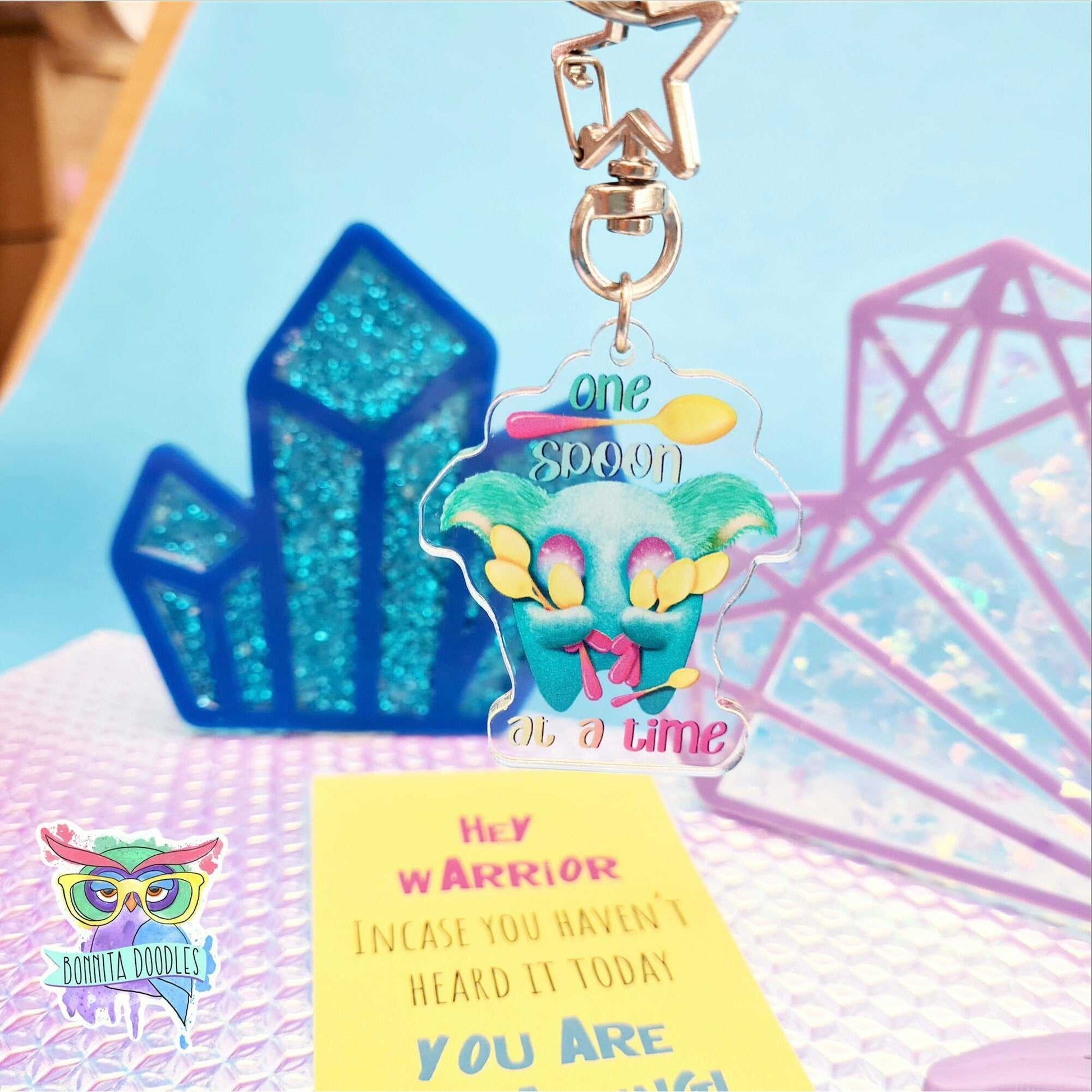 Chronic illness, one spoon at a time spoonies keychain