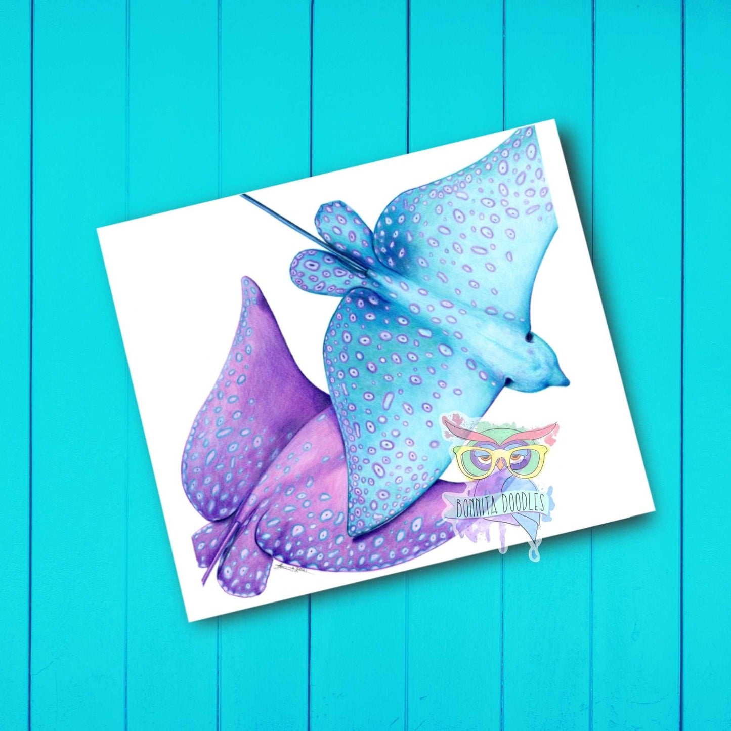 Spotted Eagle Rays - Original drawing