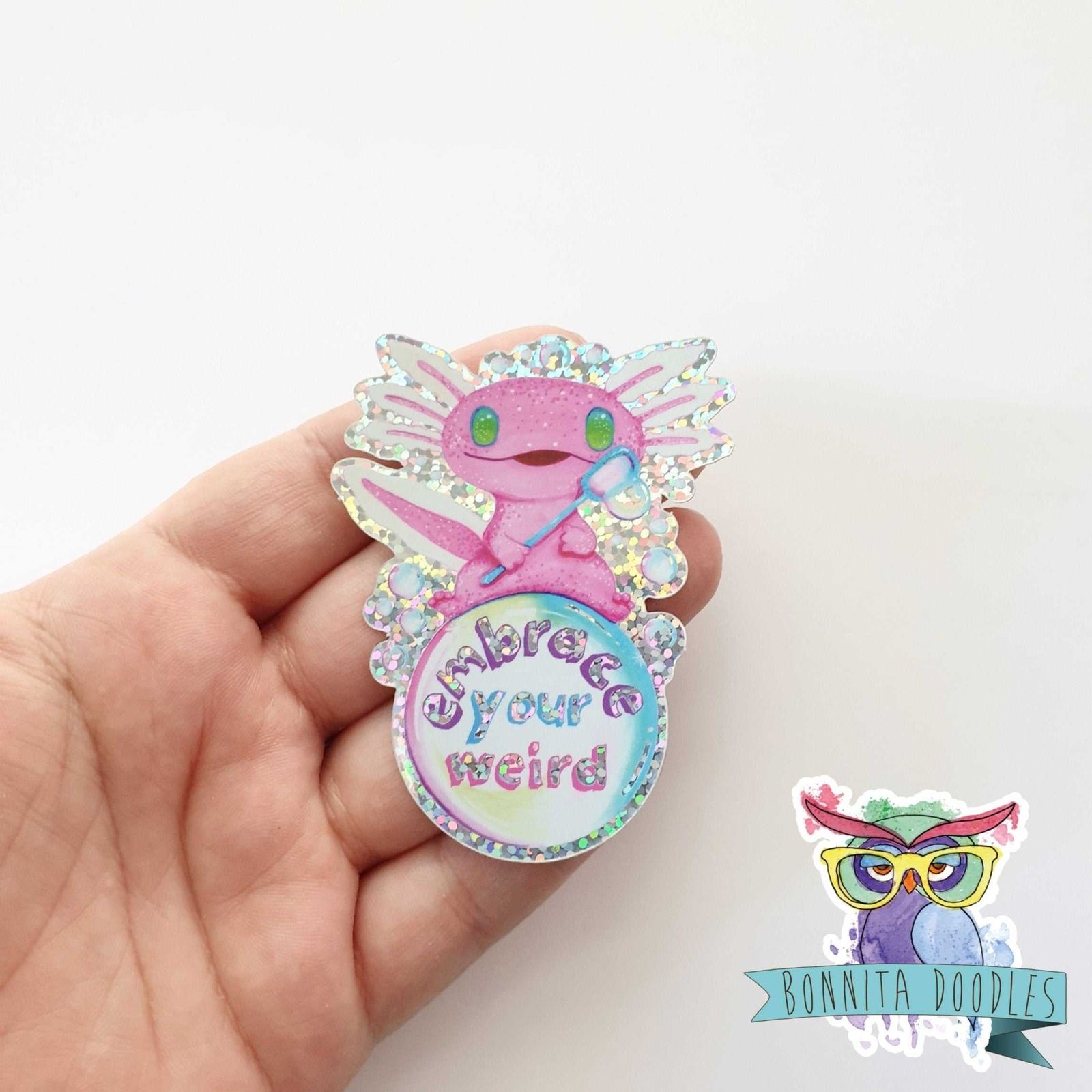 Axolotl Newt Holographic sticker
