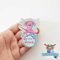 Axolotl Newt Holographic sticker