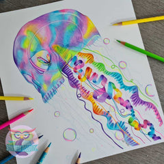 Opal Aura - skellyfish - Original drawing