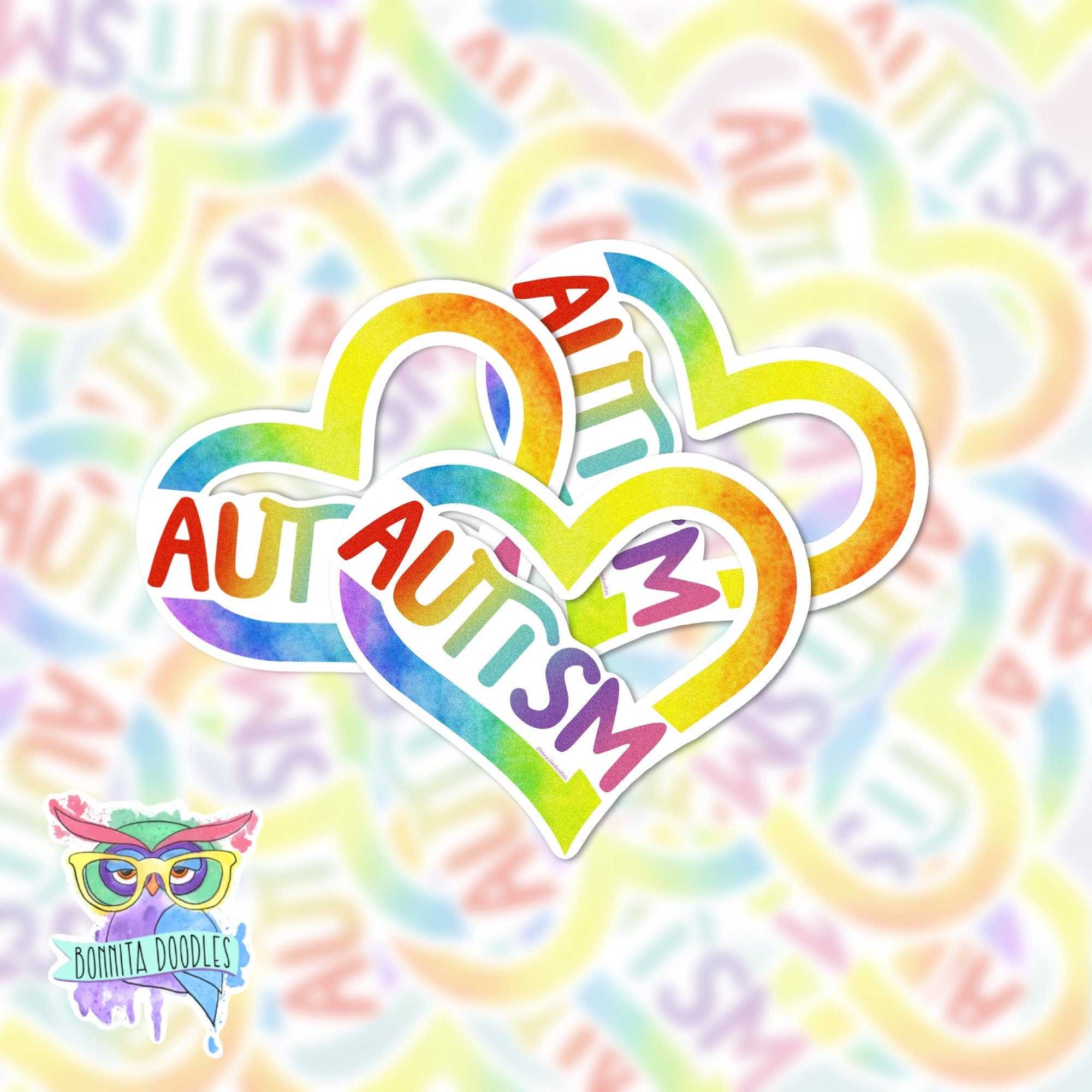 Autism heart sticker
