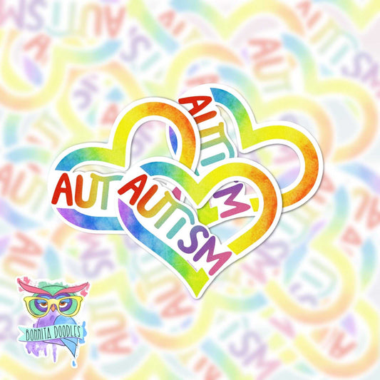 Autism heart sticker