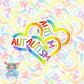Autism heart sticker