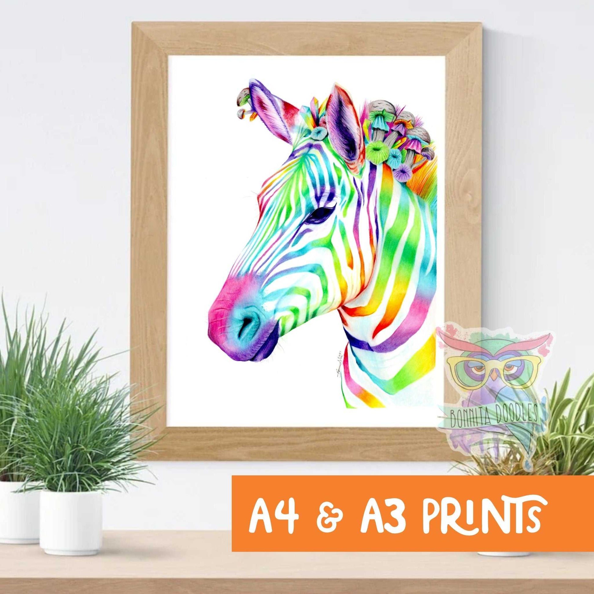 Opal Zebra print - rainbow