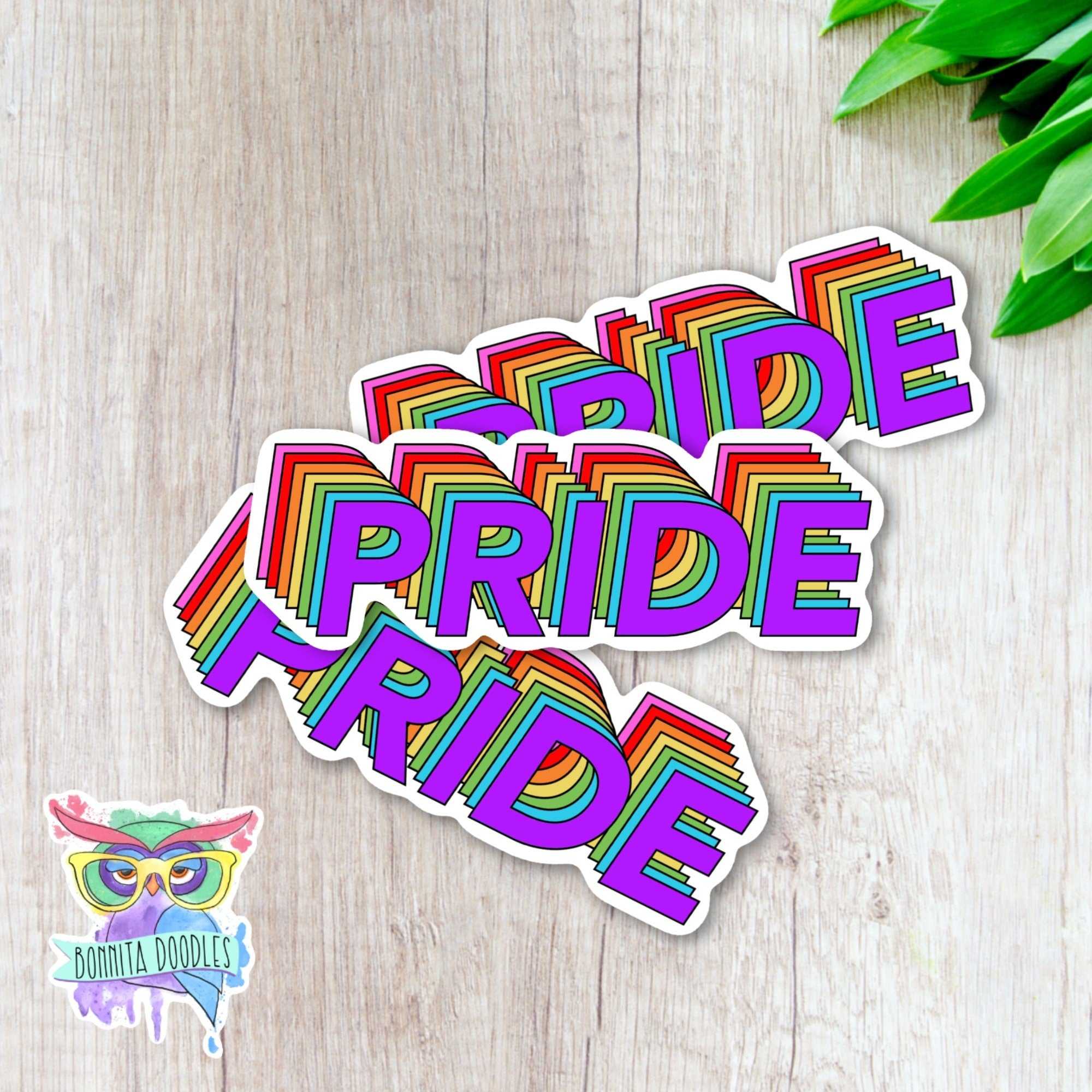 LGBTQIA+ Holographic Pride sticker