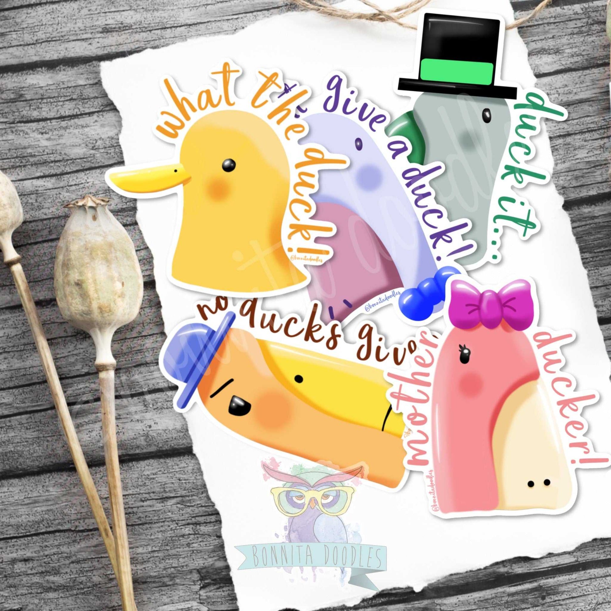 Don’t give a duck sticker pack - Please read description.