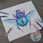 Scarab Beetle - Sapphire Series. Home art print