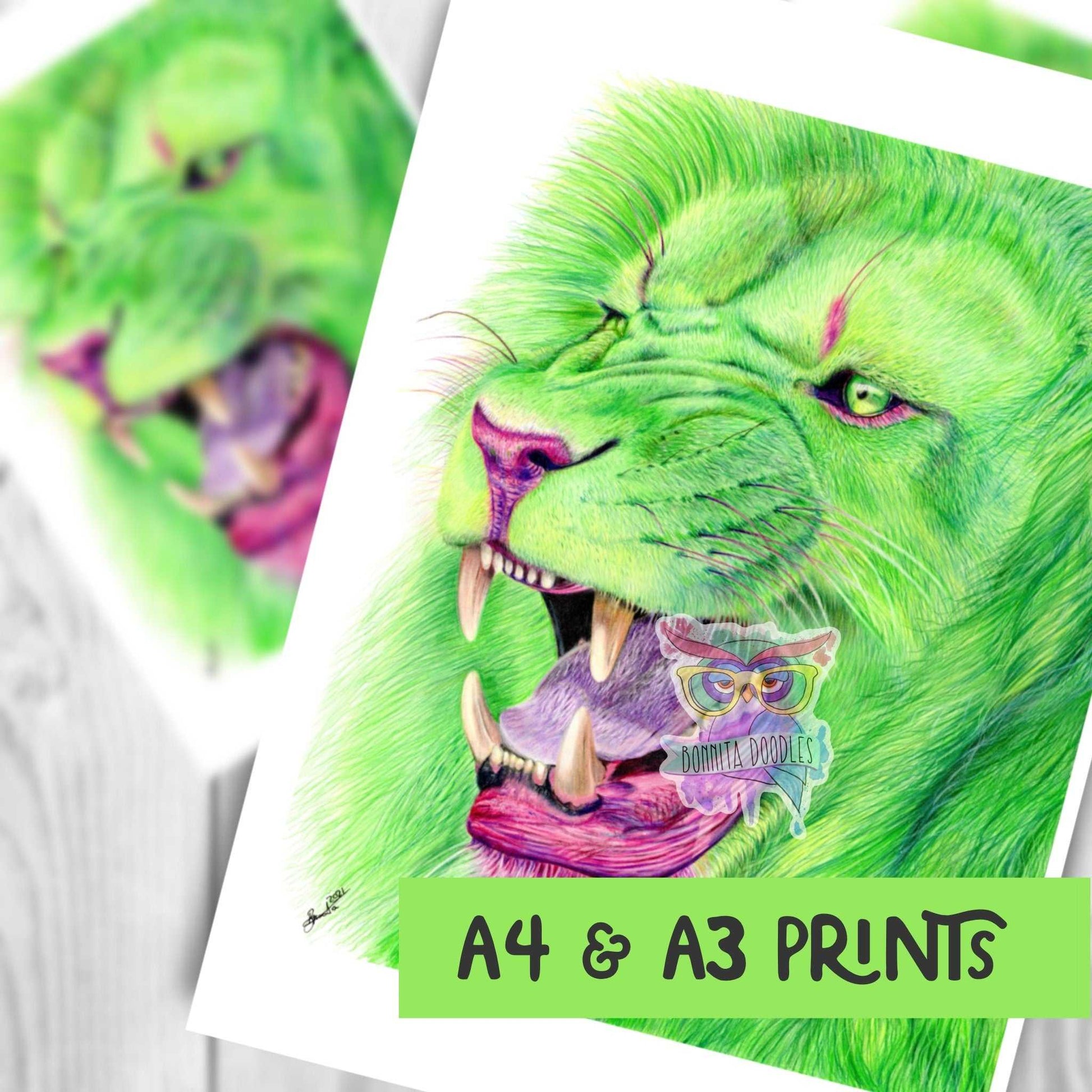 Lion - Peridot Series. Home art print